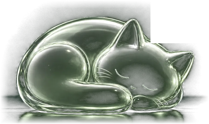 Animated translucent sleeping cat